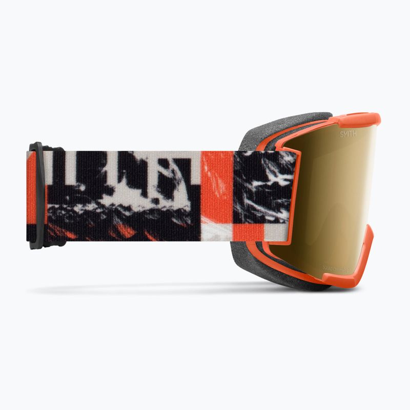 Skibrille Smith Squad cinder chop up/chrp sun black gold mirror/clear 4