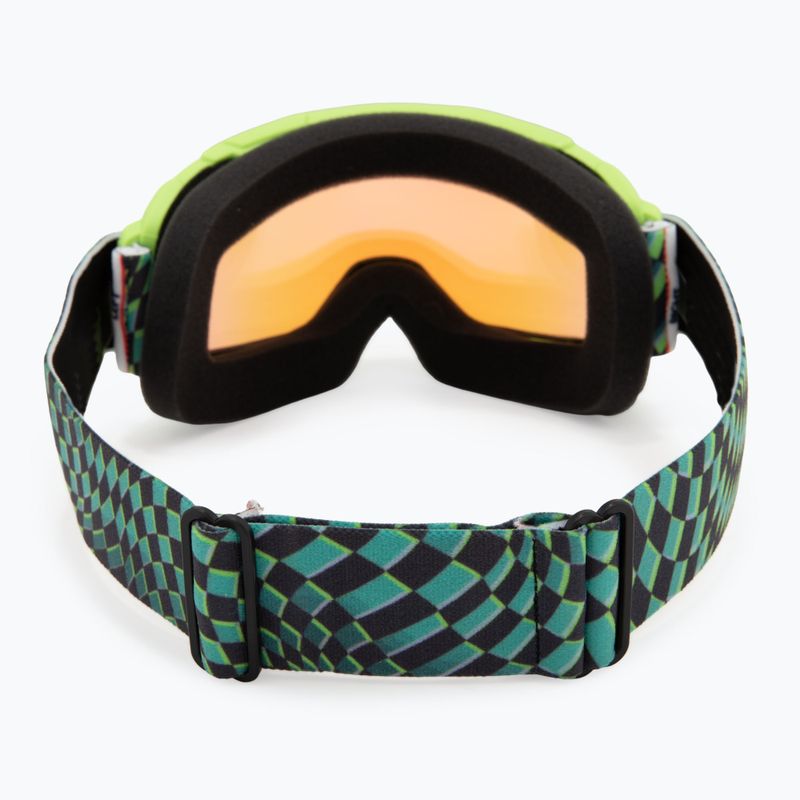 Kinder-Skibrille Smith Daredevil Jr electric lime left turn/blue sensor mirror 3