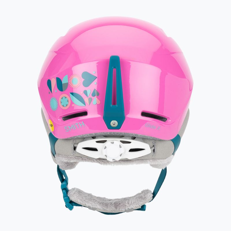 Kinder-Skihelm Smith Glide Jr Mips vivid pink hearts 4