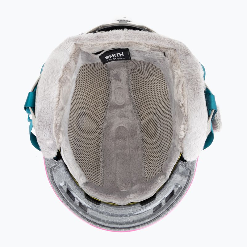 Kinder-Skihelm Smith Glide Jr Mips vivid pink hearts 6