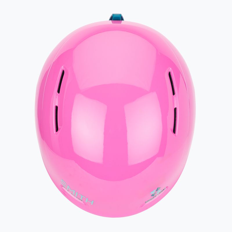 Kinder-Skihelm Smith Glide Jr Mips vivid pink hearts 7