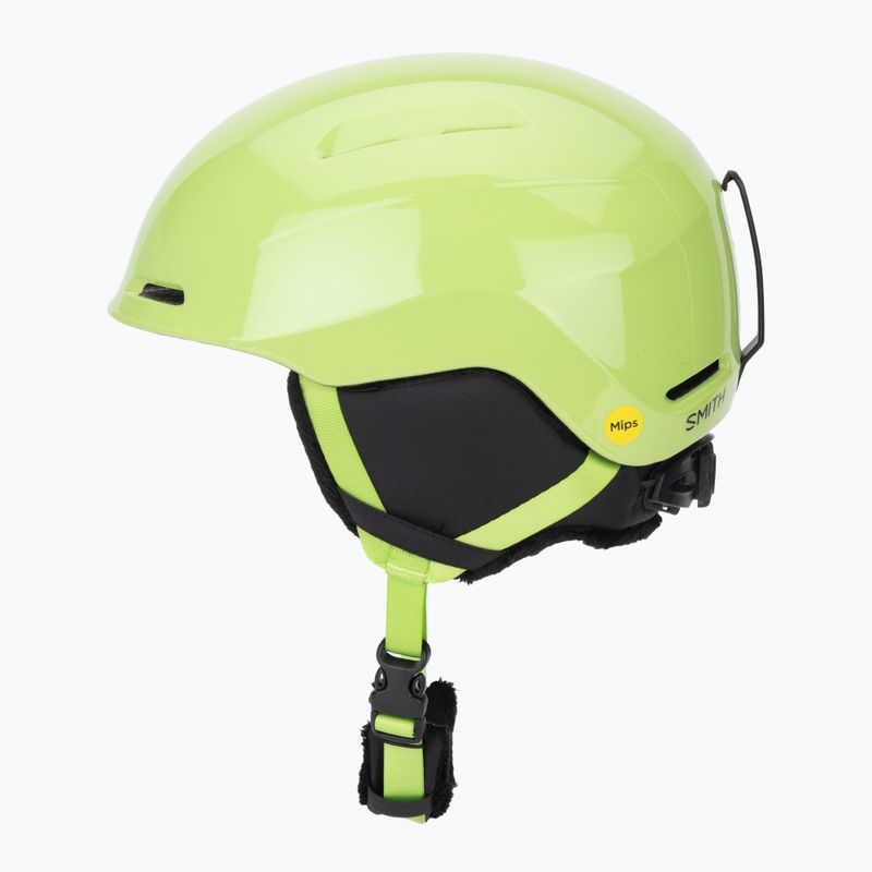 Kinder-Skihelm Smith Glide Jr Mips electric lime 3