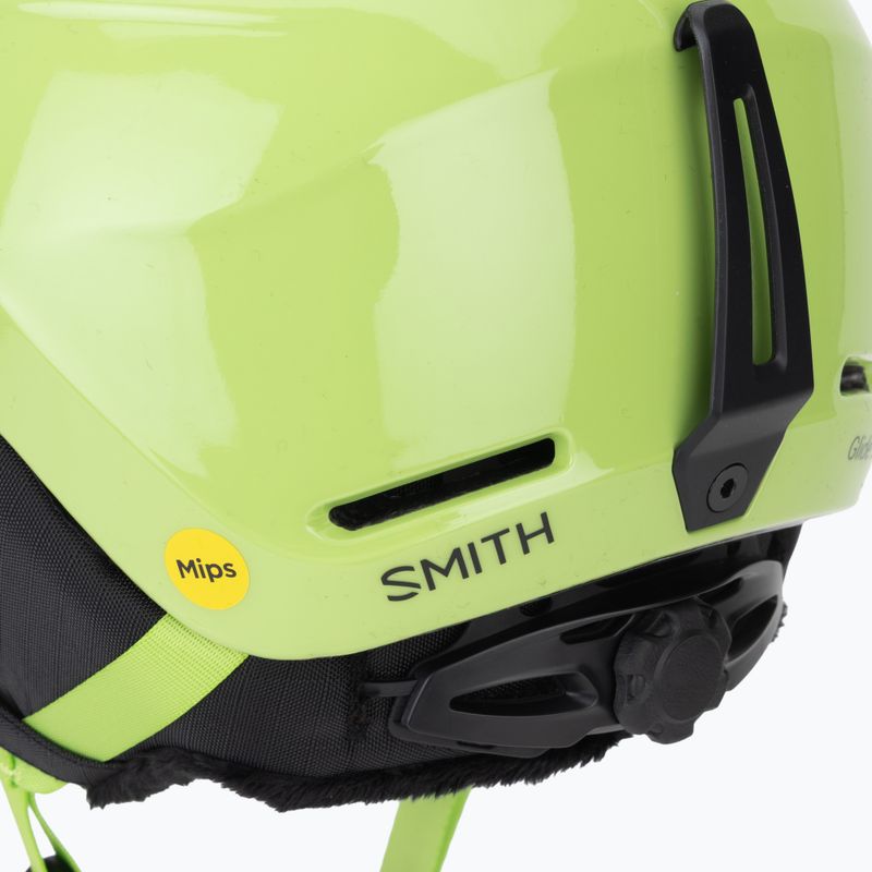 Kinder-Skihelm Smith Glide Jr Mips electric lime 8
