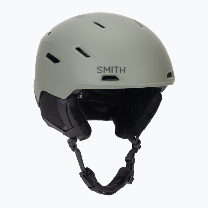 Skihelm Smith Descend MIPS matte fatigue green/black
