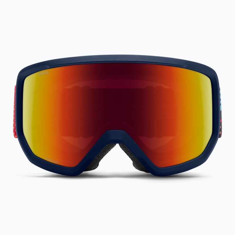 Skibrille Smith Transfer S3 midnight geo alpine/red solx mirror antifog 2
