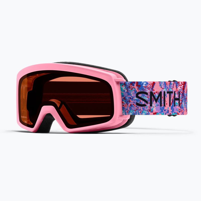 Kinder-Skibrille Smith Rascal Jr S2 bright pink lofi butterfly/rose copper antifog