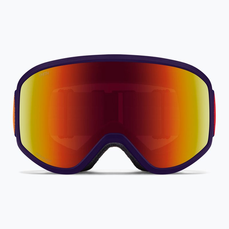 Kinder-Skibrille Smith Reason OTG S3 deep plum gradient/red solx mirror antifog 2
