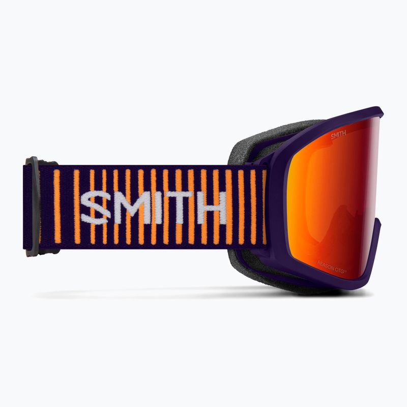 Kinder-Skibrille Smith Reason OTG S3 deep plum gradient/red solx mirror antifog 3