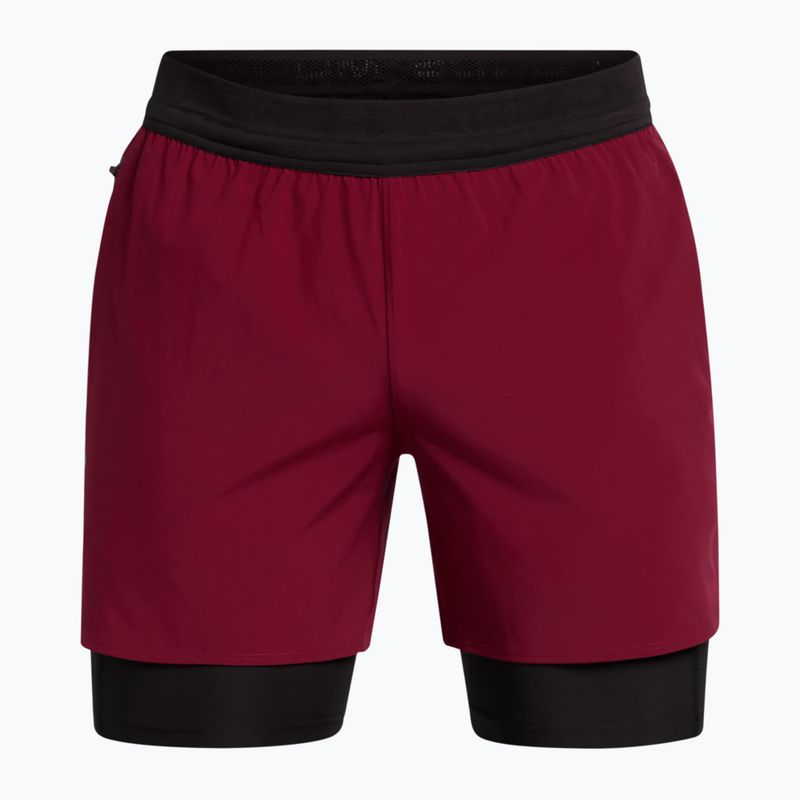 Men's Under Armour Peak Woven 2in1 kardinal/schwarz/schwarz Shorts