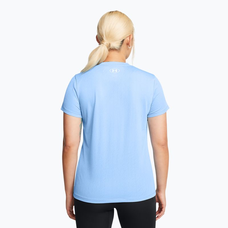 Under Armour Tech Riddle Damen Trainingsshirt horizon blau/weiß 2