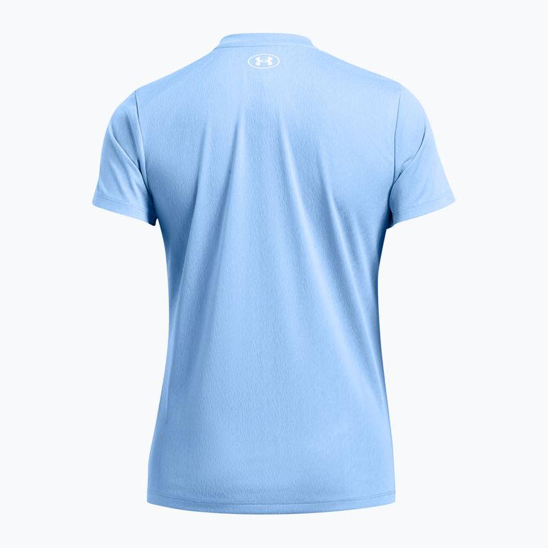 Under Armour Tech Riddle Damen Trainingsshirt horizon blau/weiß 4