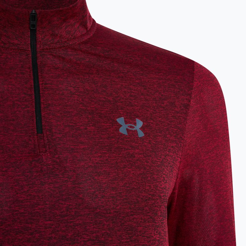 Lauf Sweatshirt Hoodie Herren Under Armour Seamless Stride 1/4 Zip racer red/reflective 5