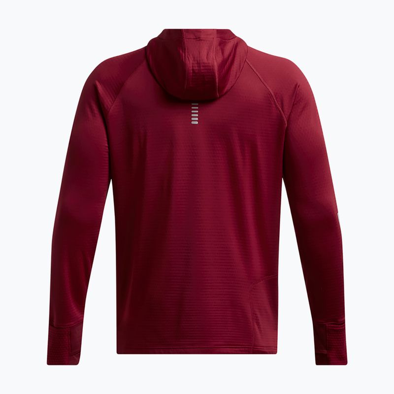 Sweatshirt Hoodie Herren do biegania Under Armour Launch Elite CW Balaclava Hoody cardinal/reflective 6