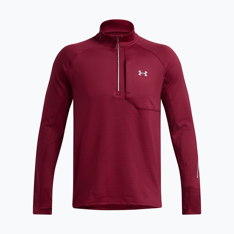 Männer unter Rüstung Launch Elite CW Half Zip kardinal / reflektierende Lauf Sweatshirt 3