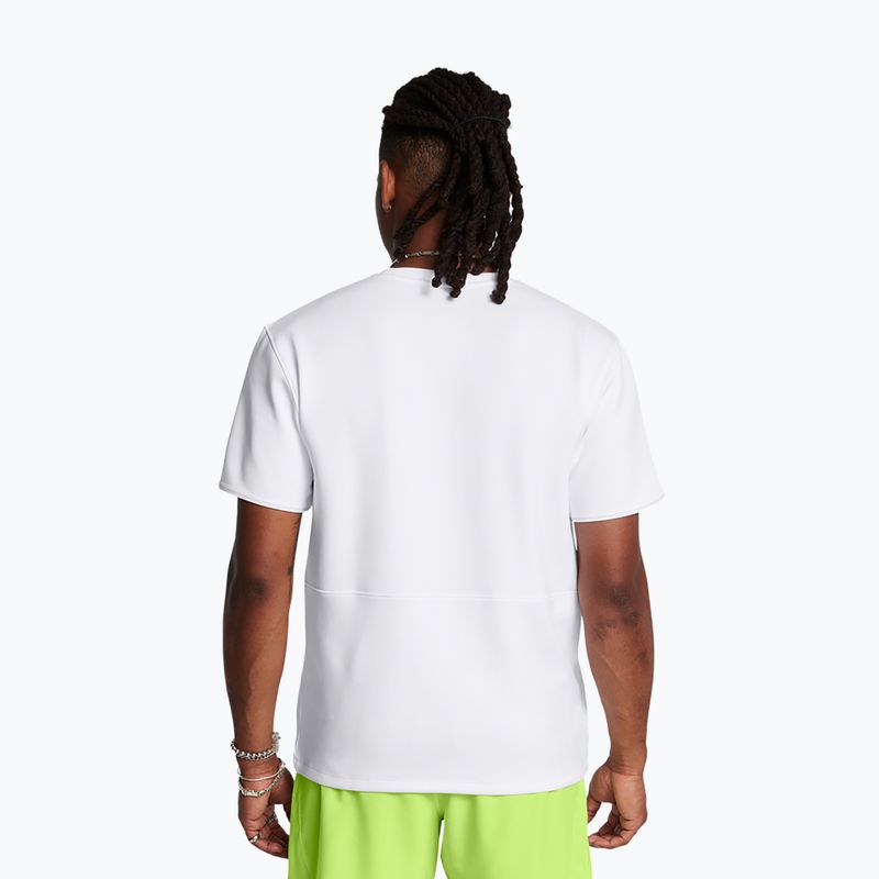 Shirt Herren Under Armour Run Anywhere SS white/morph green/black 2