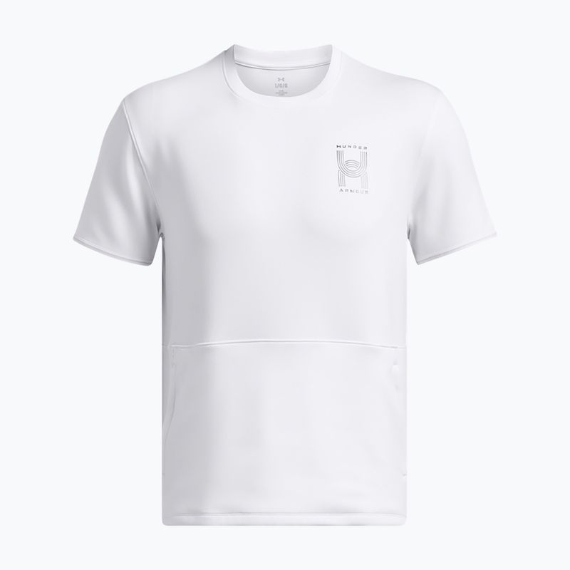 Shirt Herren Under Armour Run Anywhere SS white/morph green/black 3
