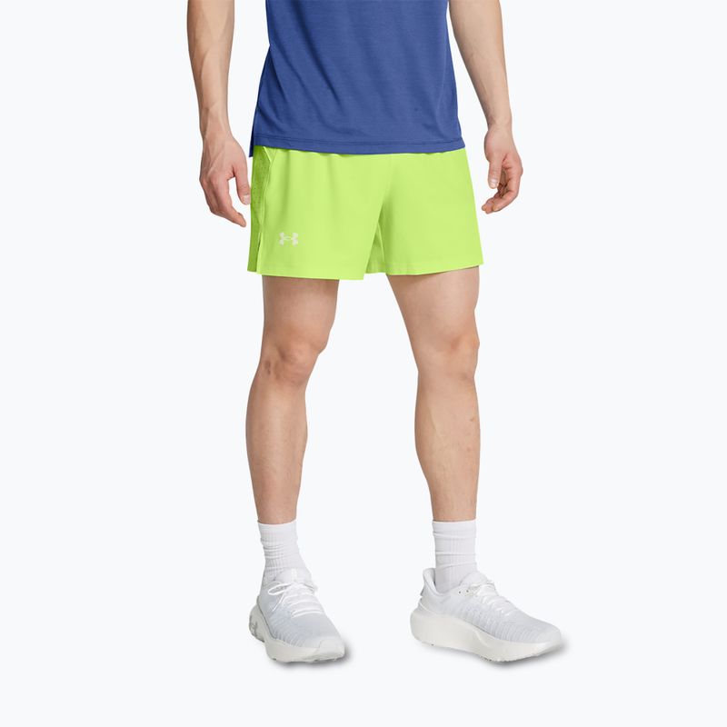 Under Armour Launch Elite 5" Morph grün/morph grün/reflektierend Herren Laufshorts