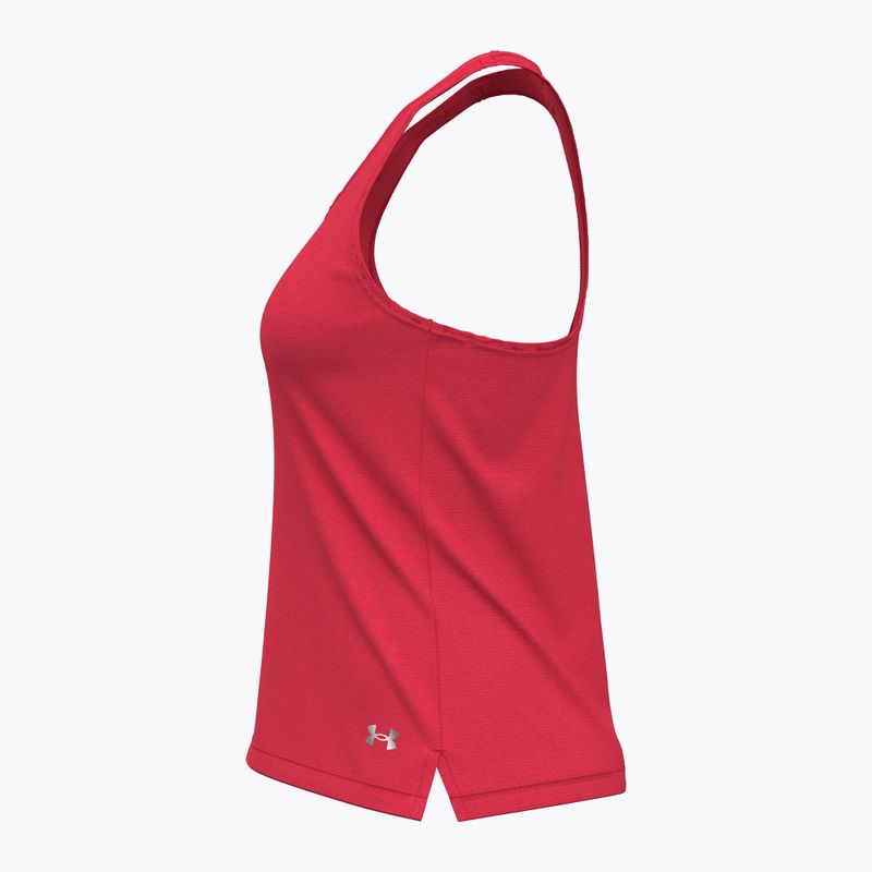 Damen Under Armour Launch Singlet Racer rot/reflektierend Lauftank Top 4