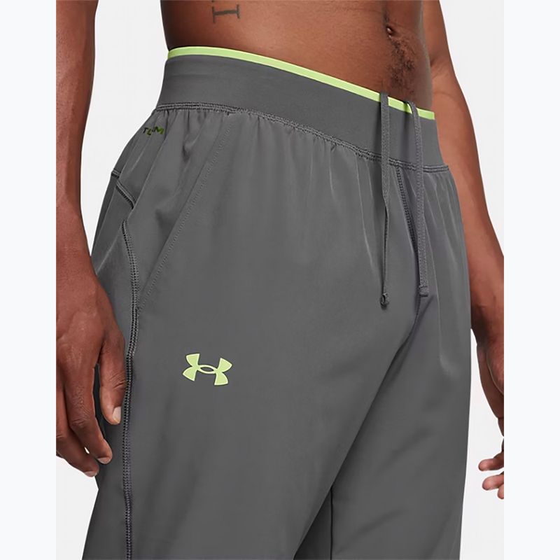 Herren Under Armour Storm Run castlerock / morhp grün / reflektierende Laufhose 5