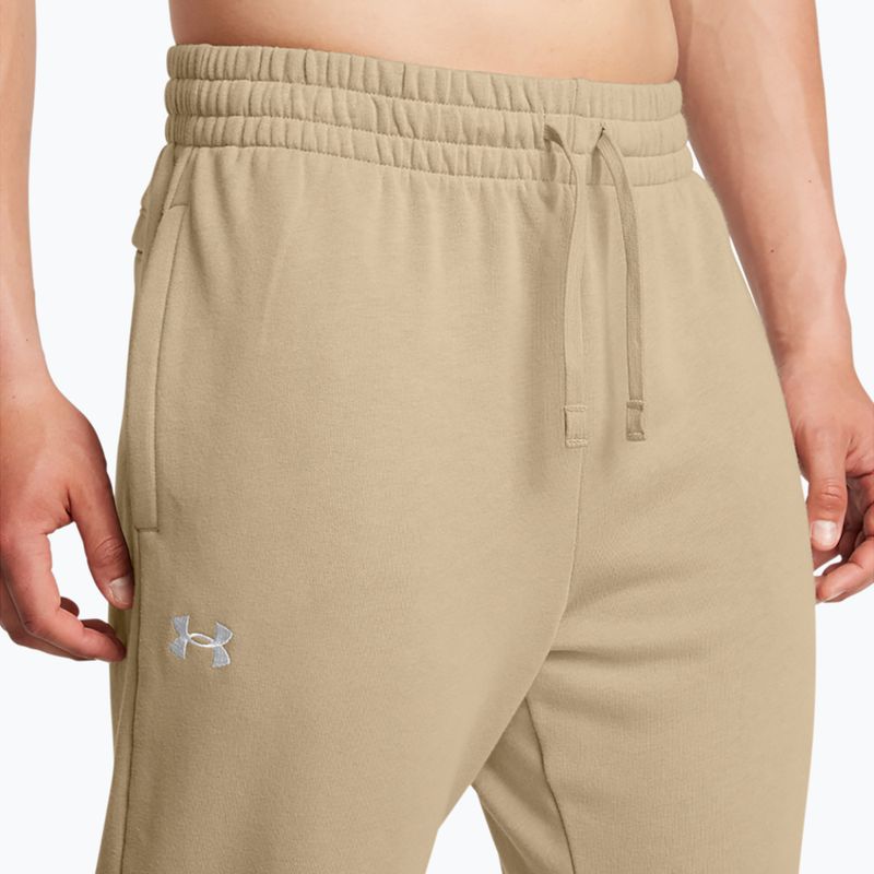 Hose Herren Under Armour Rival Fleece Joggers city khaki/white 4