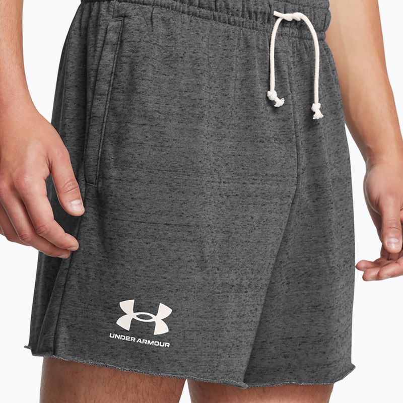 Shorts Herren Under Armour Rival Terry 6in castlerock/onyx white 4