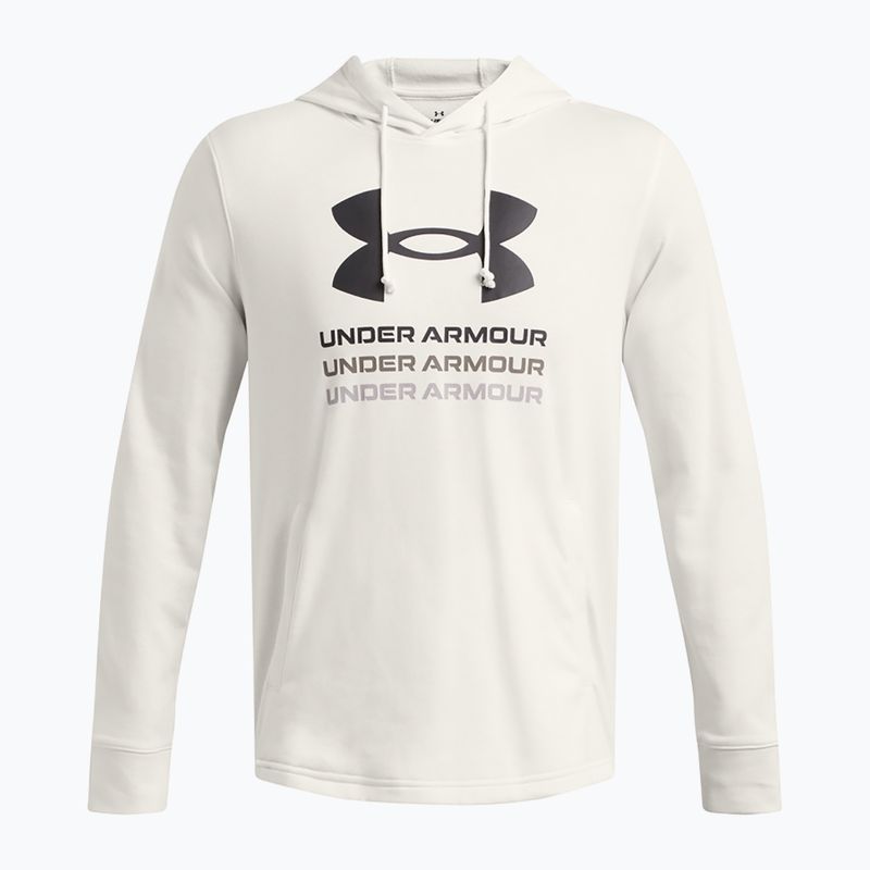 Herren Under Armour Rival Terry Graphic Hood onyx weiß/schwarz