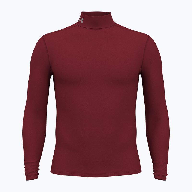 Longsleeve Herren Under Armour Elite Mock CG cardinal/metallic silver