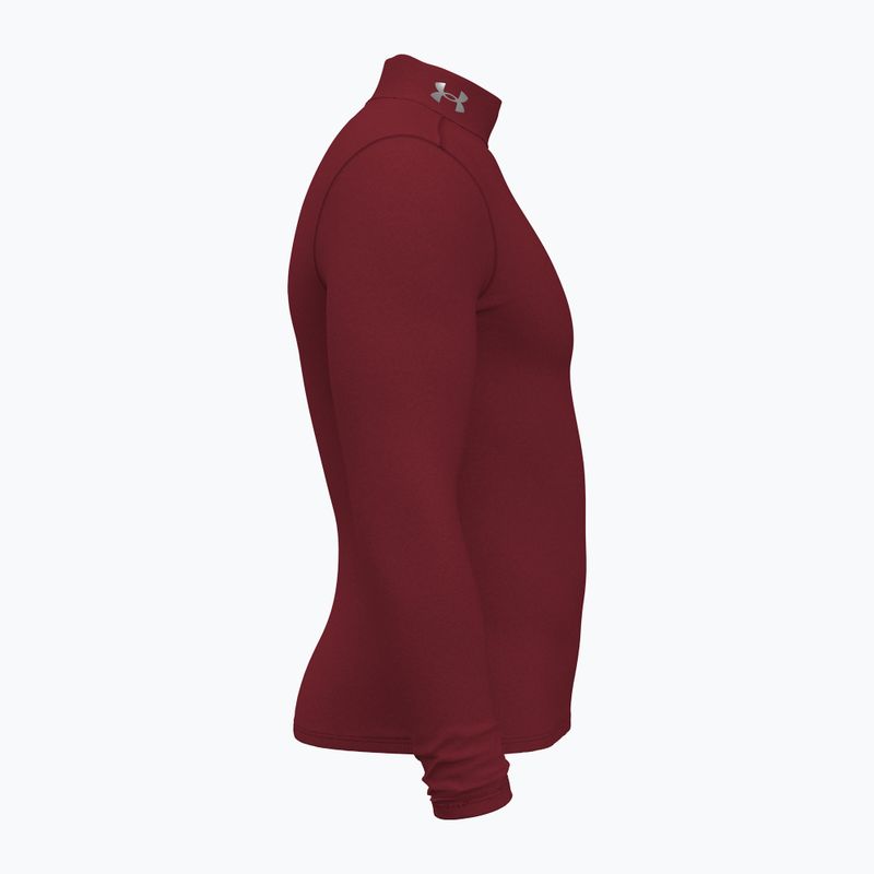 Longsleeve Herren Under Armour Elite Mock CG cardinal/metallic silver 3