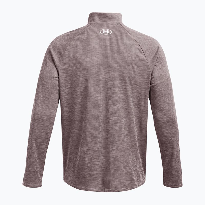 Longsleeve Herren Under Armour Tech Textured 1/2 Zip tetra gray/white 2