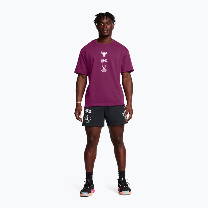 Herren-Shorts Under Armour Project Rock Terry Badge Of Honor Fleece black 2
