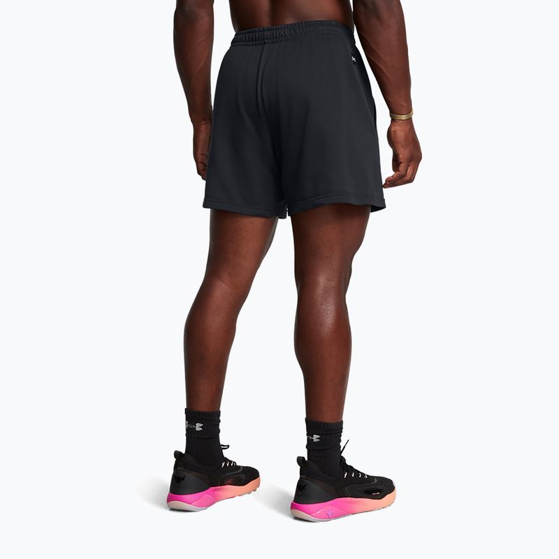 Herren-Shorts Under Armour Project Rock Terry Badge Of Honor Fleece black 3