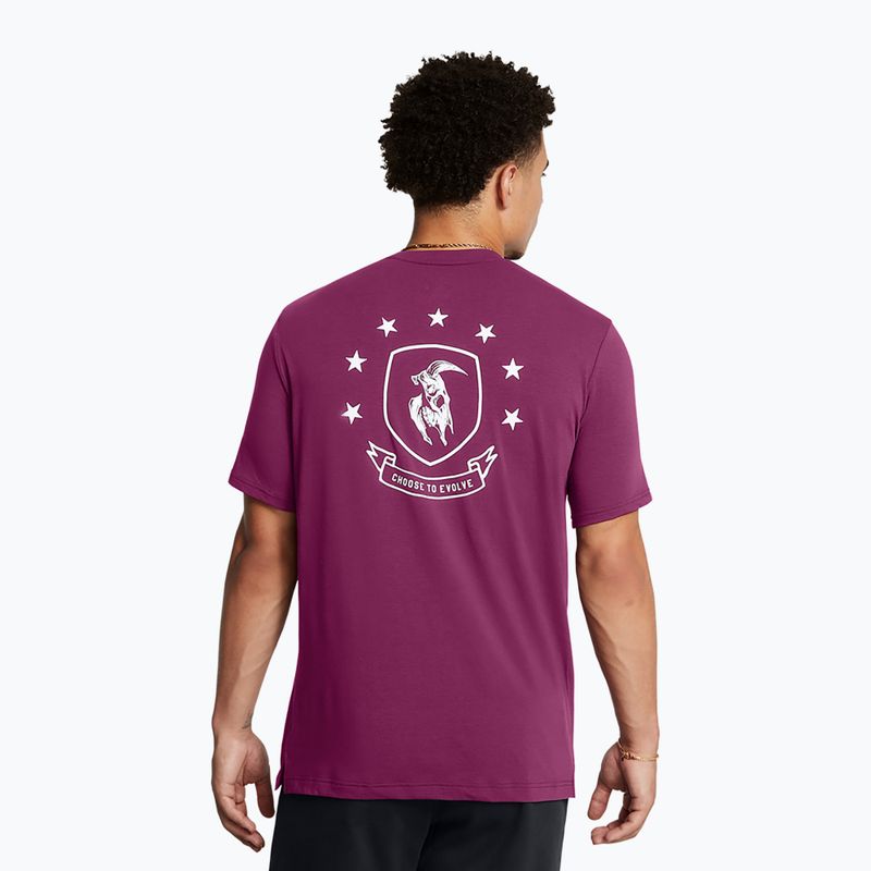 Trainings-T-Shirt Herren Under Armour Project Rock Badge Of Honor purple 2