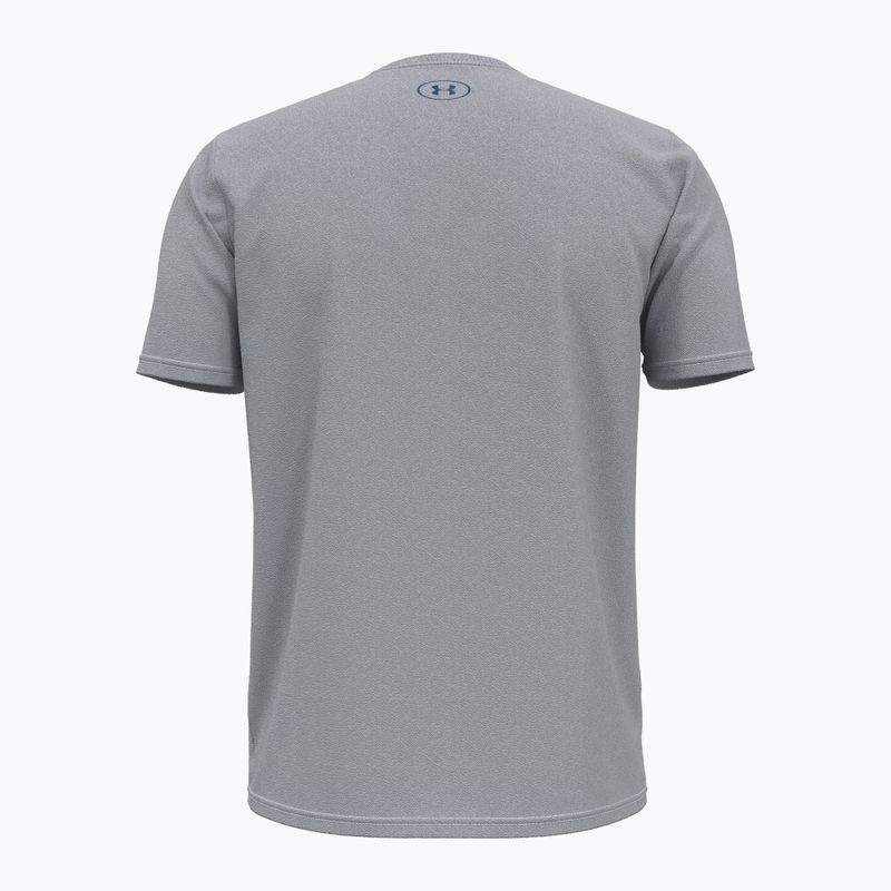 Herren Under Armour Sliced Wordmark 60/40S mod grau/tech blau Trainings-T-Shirt 2