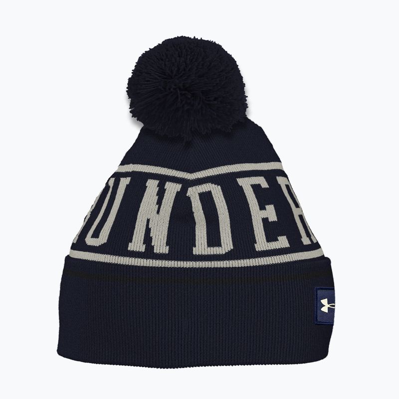 Wintermütze Herren Under Armour Halftime Pom Beanie midnight navy/summit white 5
