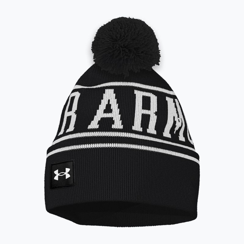 Wintermütze Herren Under Armour Halftime Pom Beanie black/white/white 3