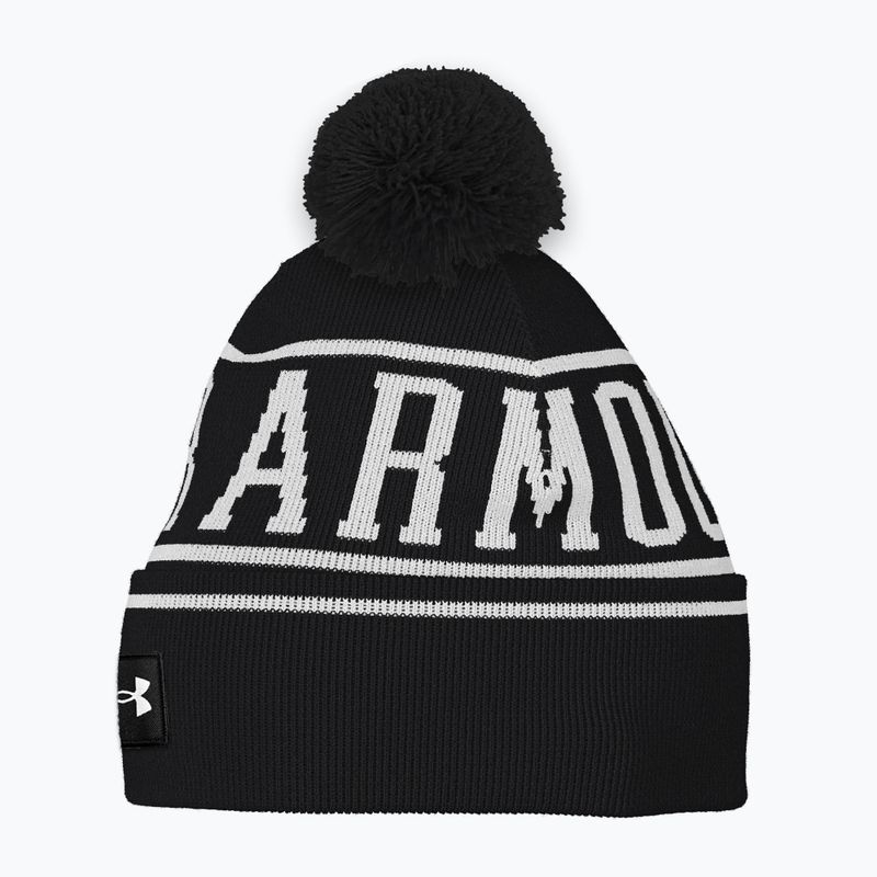 Wintermütze Herren Under Armour Halftime Pom Beanie black/white/white 4