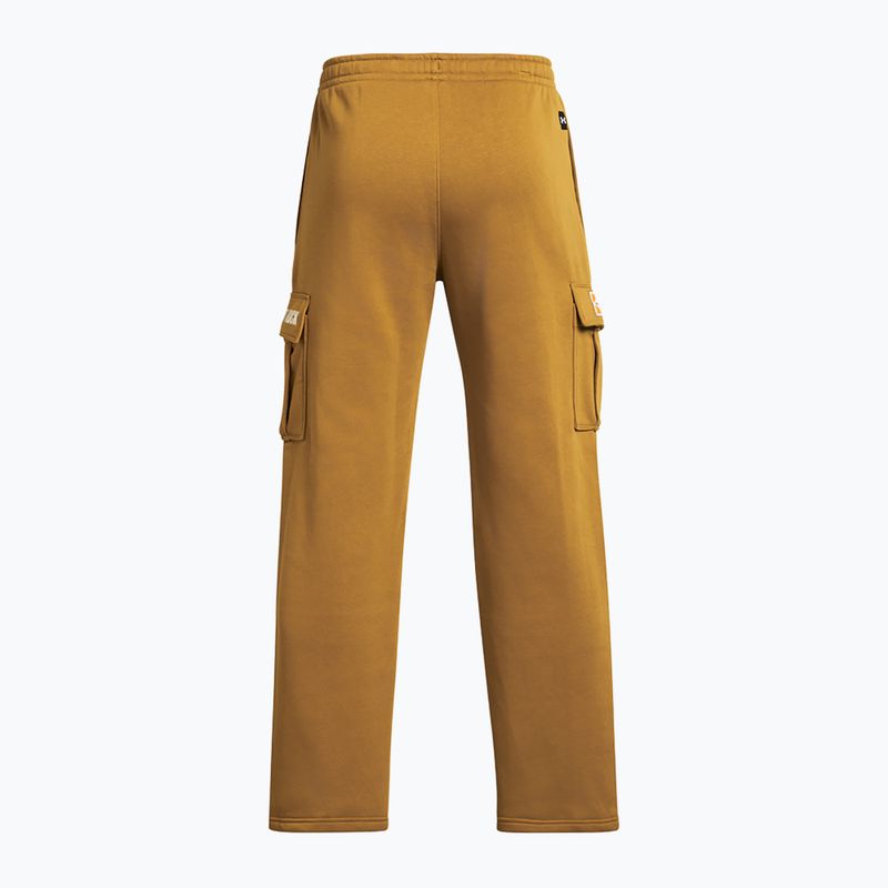 Trainingshose Damen Under Armour Project Rock Icon Fleece yellow ochre / silt 2