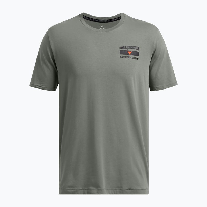 Trainingsshirt Herren Under Armour Project Rock 60/40S clay green/team orange/black