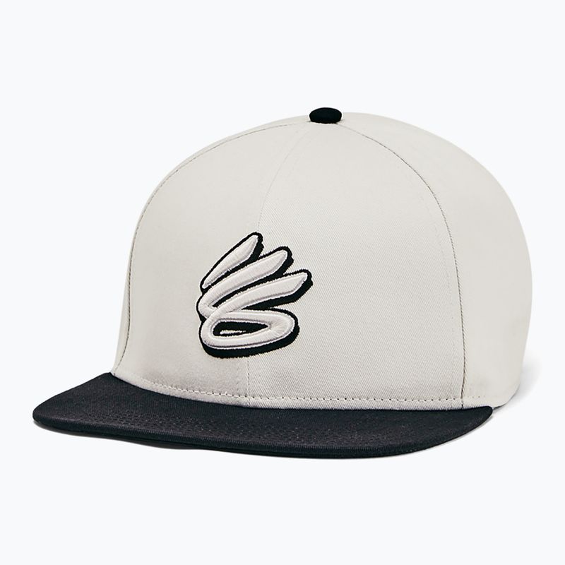 Unter Rüstung Curry flache Krempe Snapback Männer Kappe weiß Ton/schwarz