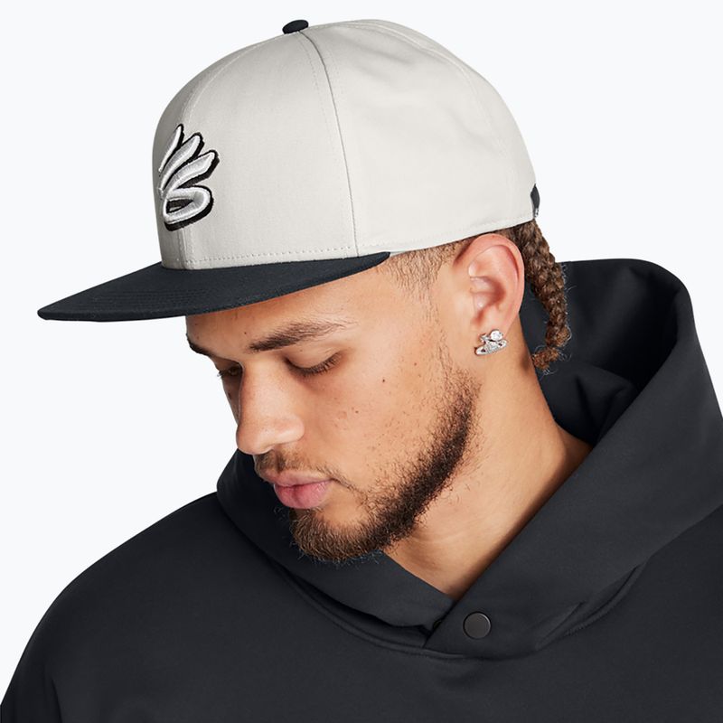 Unter Rüstung Curry flache Krempe Snapback Männer Kappe weiß Ton/schwarz