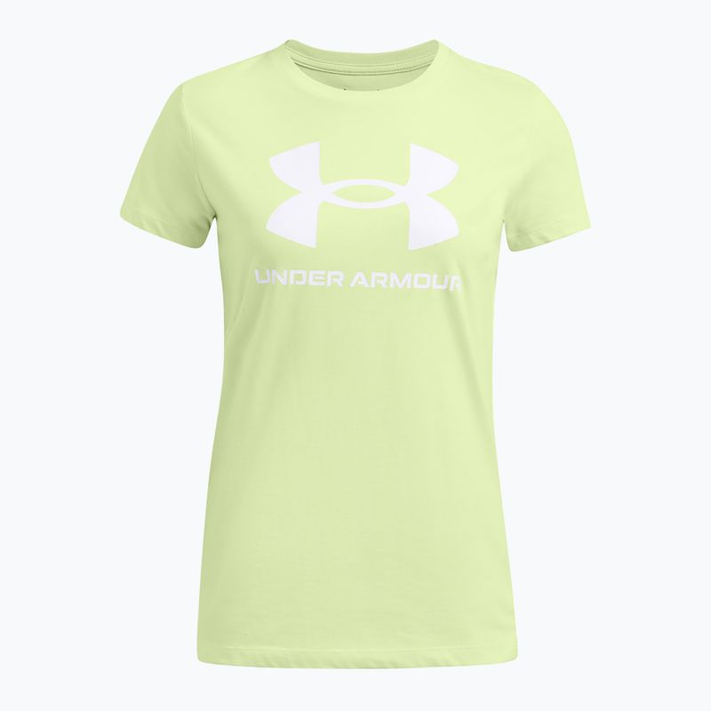 Under Armour Damen Rival Logo T-shirt tetro grün/weiß 3