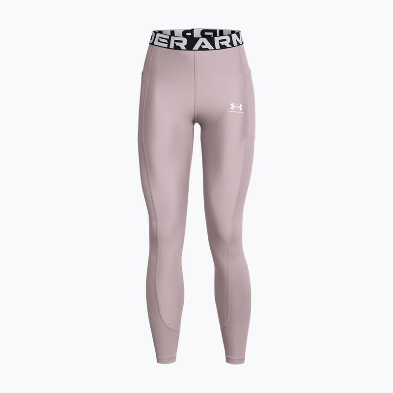 Under Armour HeatGear Rib tetra grau/weiß Damen Trainingsleggings 5