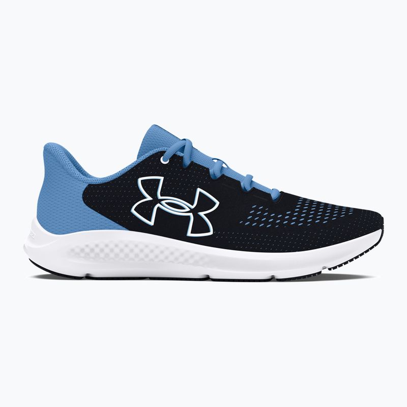 Under Armour Charged Pursuit 3 Big Logo schwarz/horizon blau/weiß Damen Laufschuhe 9