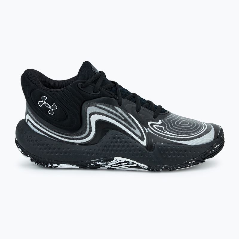 Under Armour Spawn 6 Mid Basketball Schuhe schwarz/distanziert grau/mod grau 2
