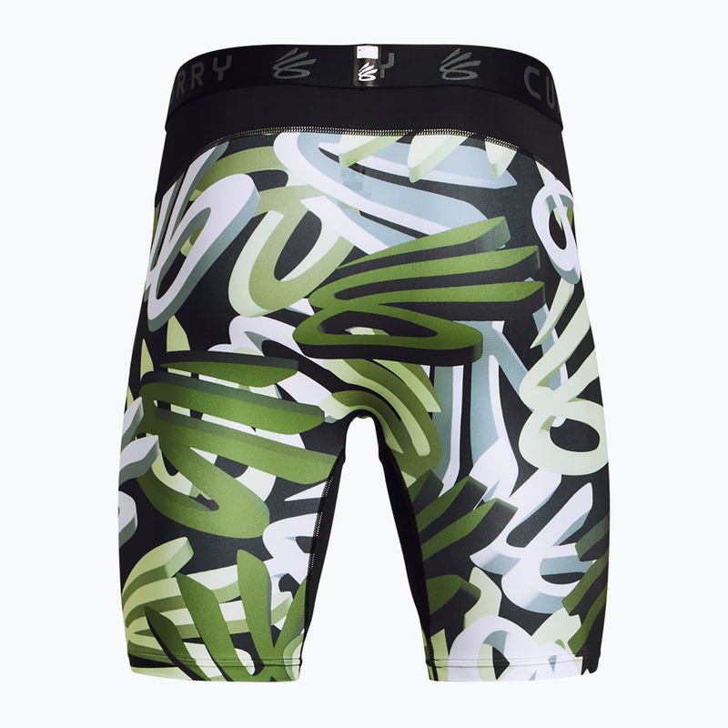 Under Armour Curry HeatGear gedruckt Retro grün / Surplus grün / weiß Männer-Shorts 2