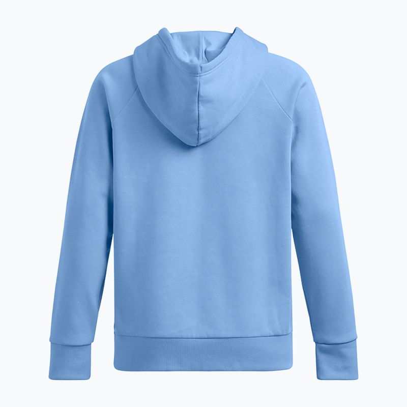 Damen Under Armour Rival Fleece Big Logo Hoody horizon blau/weiß 2