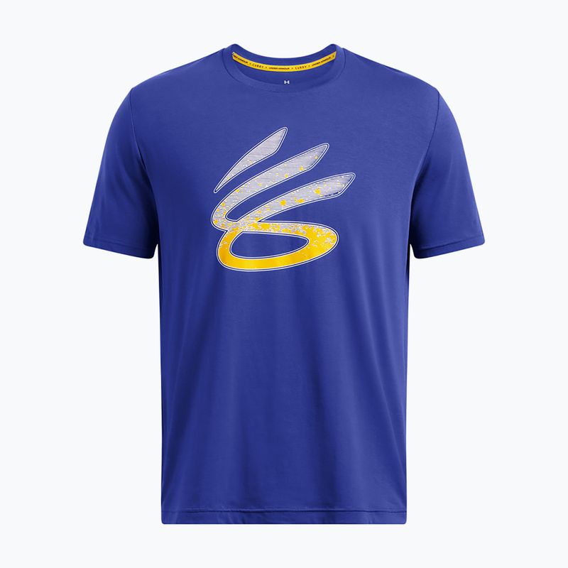 Herren Under Armour Curry Logo T-shirt Trend royal/weiß/taxi 3