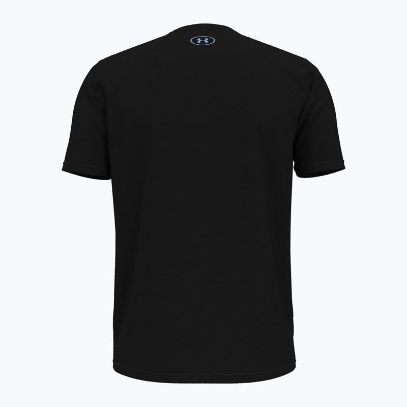 Trainingsshirt Herren Under Armour Sliced Wordmark 60/40S black/horizon blue 2
