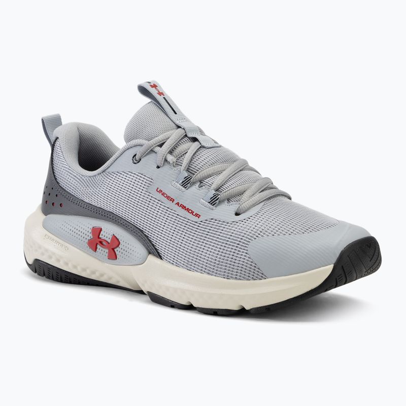 Under Armour Dynamic Select mod grau/castlerock/inferno rot Herren Trainingsschuhe