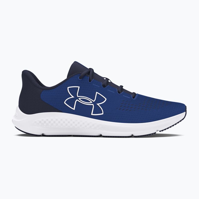 Herren Laufschuhe Under Armour Charged Pursuit 3 Big Logo tech blue/midnight navy/white 9